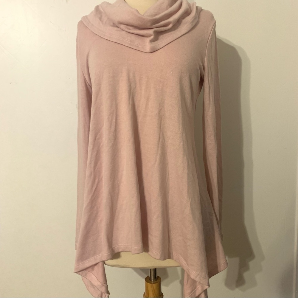 Joan‎ Vass Pink Blush Long Sleeve Top Small NWT